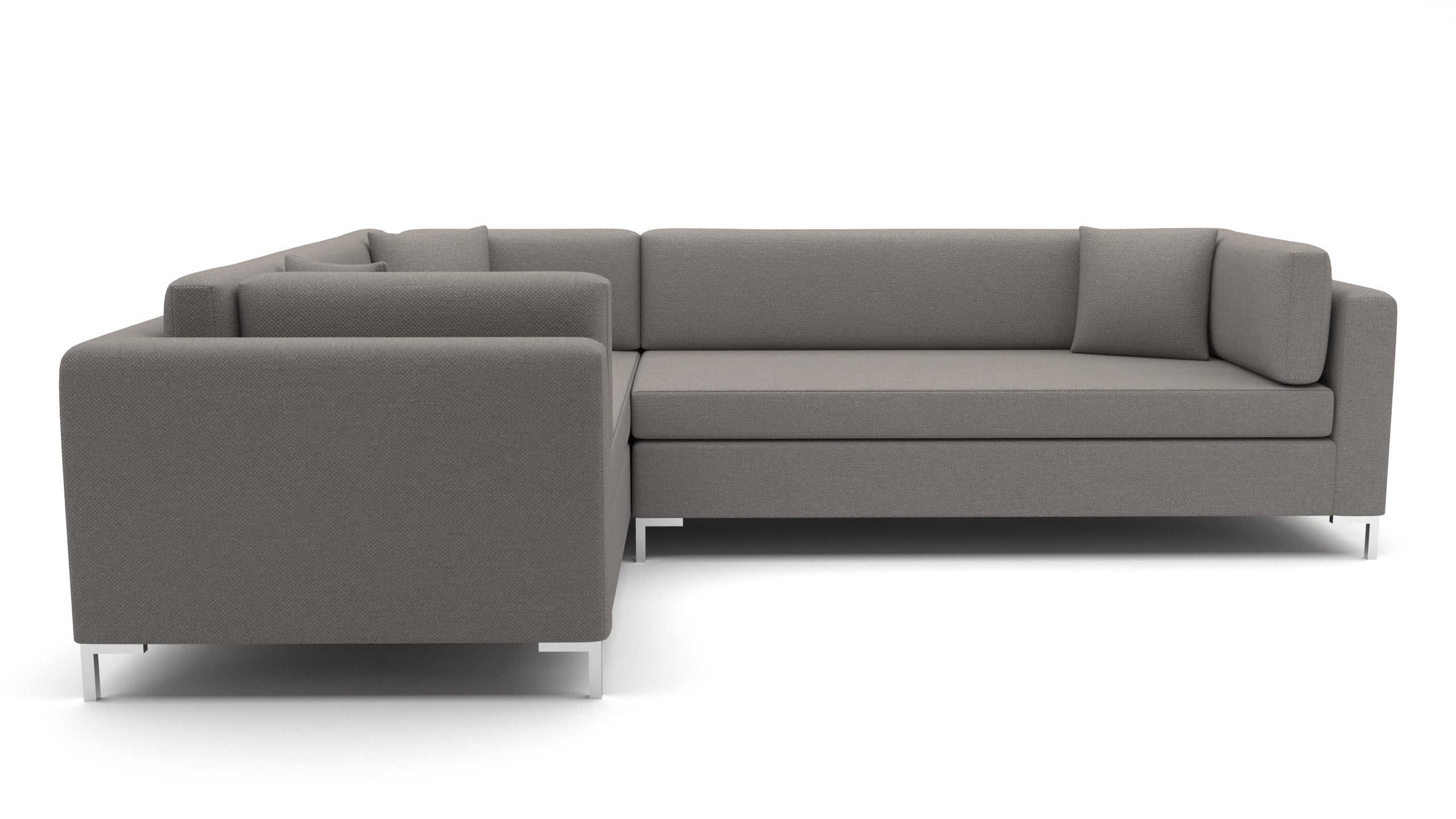 Bonnell 124 Left Corner Sectional Sofa - Modern L-Shaped Living Room Couch for Small Spaces & Family Gatherings