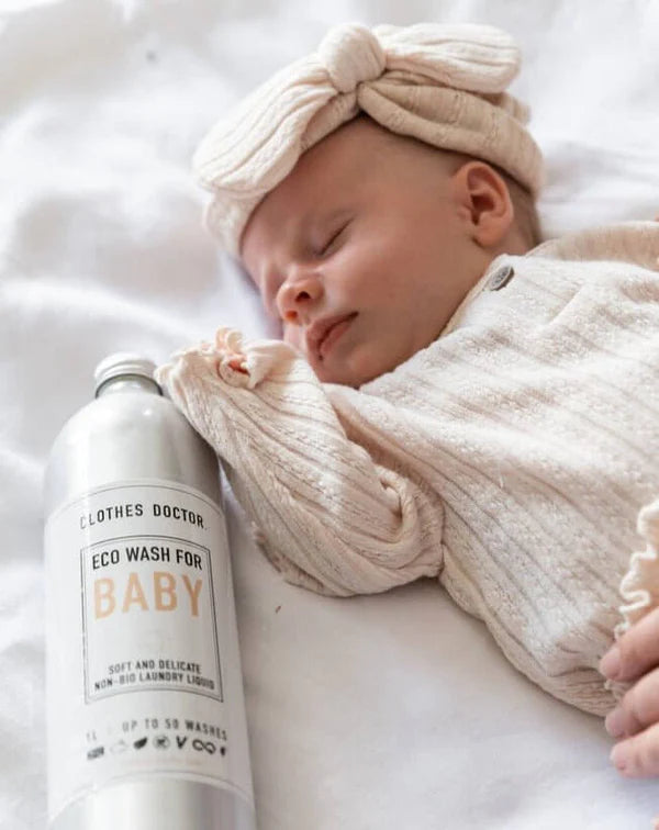 Organic Baby Laundry Detergent - 1 Liter | Hypoallergenic & Eco-Friendly | Gentle for Newborn & Sensitive Skin | Perfect for Diapers, Clothes & Baby Bedding