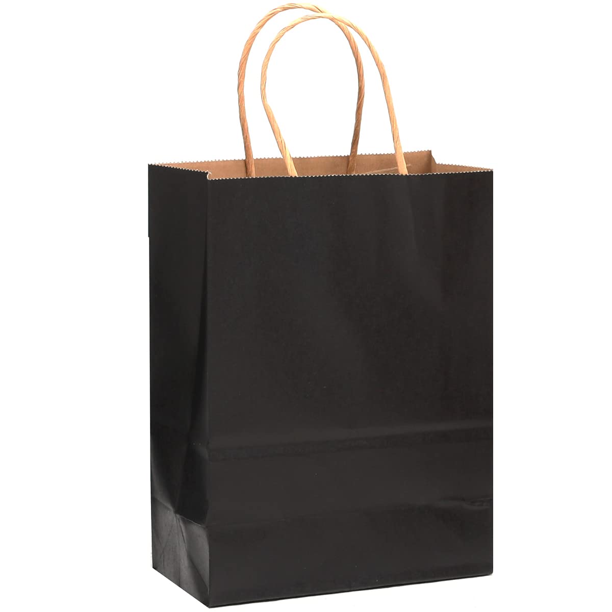 Qiqee 32-Pack Black Paper Gift Bags with Handles - 8.26
