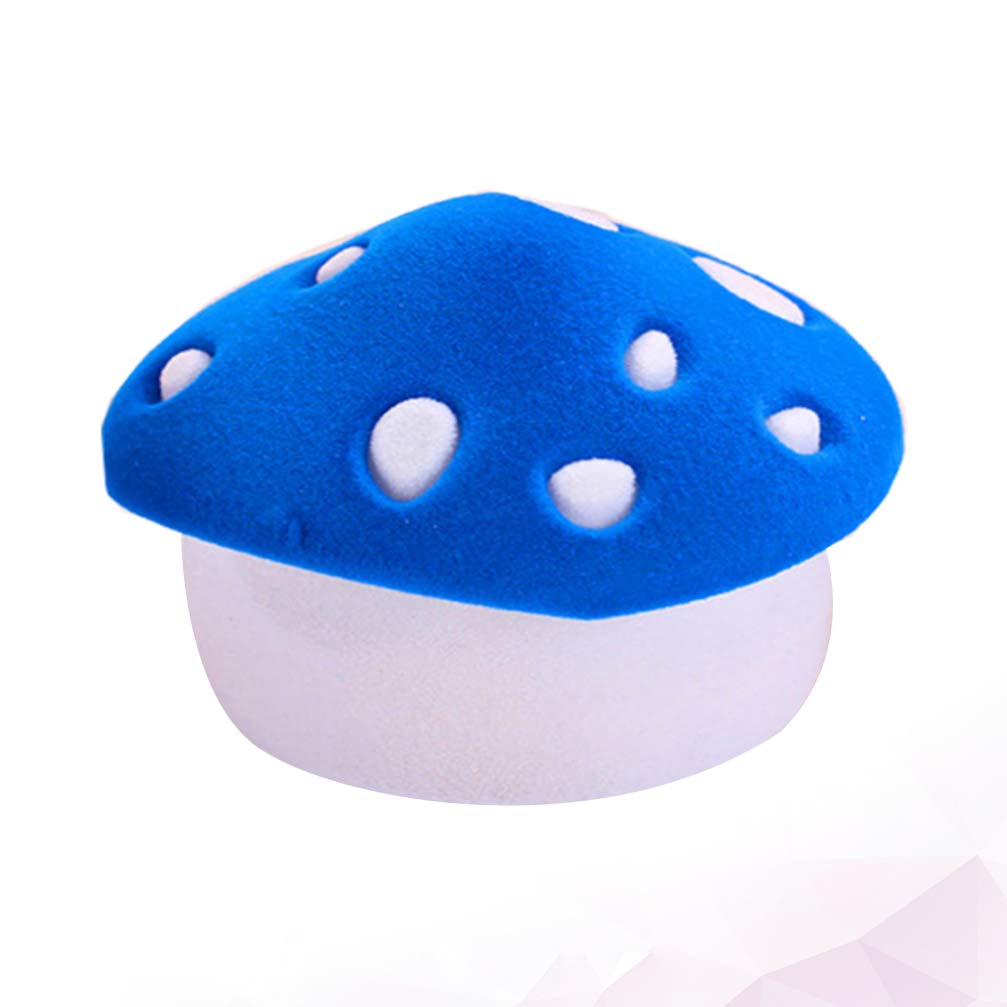 Cabilock Single Ring Jewelry Organizer Box - Mushroom Shaped Ring Holder Case for Necklace & Jewelry Storage - Blue - Perfect for Travel, Gift Giving & Vanity Display