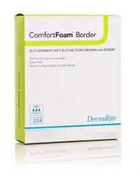 Premium ComfortFoam Border Silicone Adhesive Wound Dressing - Soft, Breathable & Waterproof for Post-Surgery Care, Chronic Wounds & Skin Protection - Medical Grade Silicone Foam Bandage for Sensitive Skin