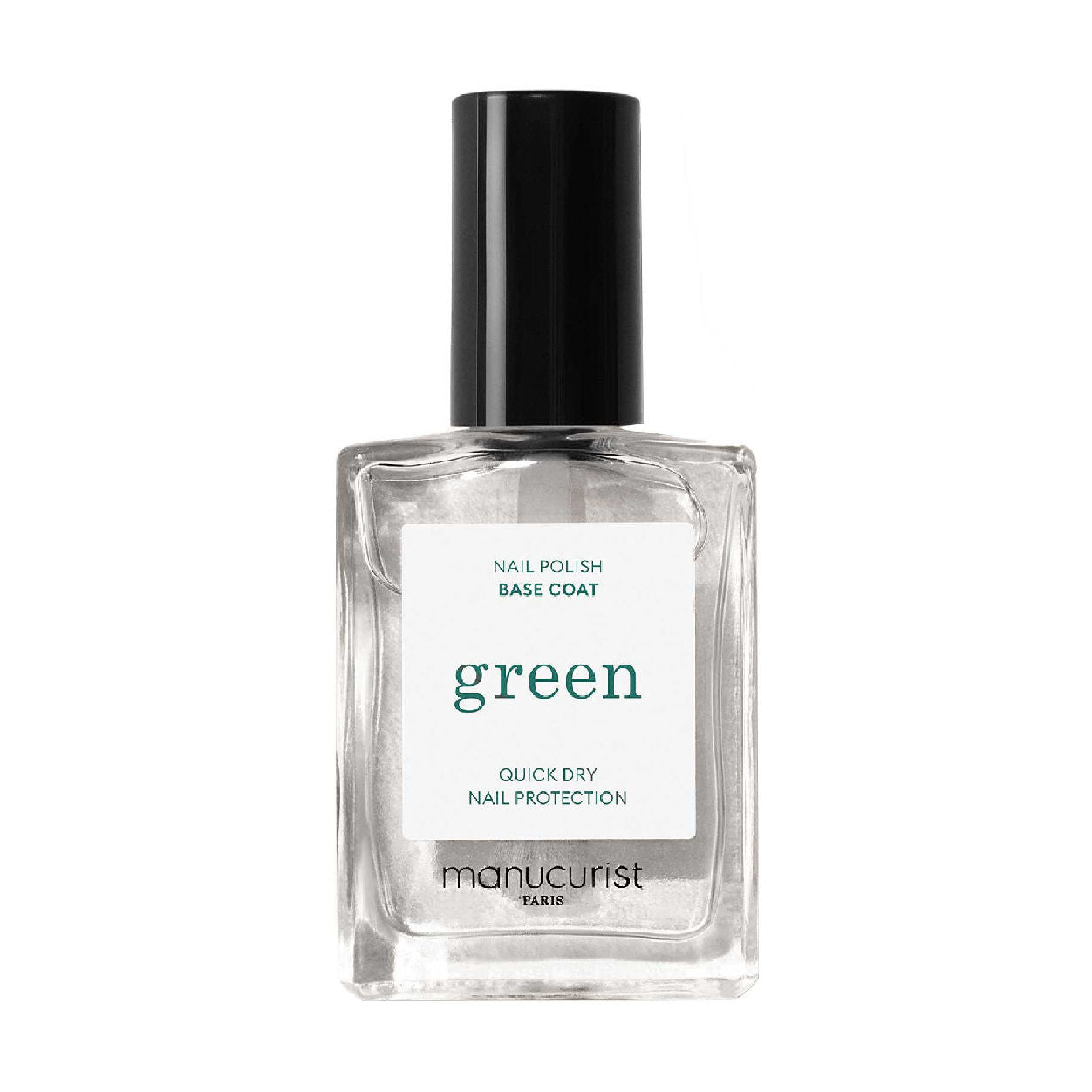 Manucurist Green Nail Polish Base Coat - Vegan, Non-Toxic & Long-Lasting for Healthy Nails | Perfect for Gel, Acrylic & Natural Nails at Home or Salon