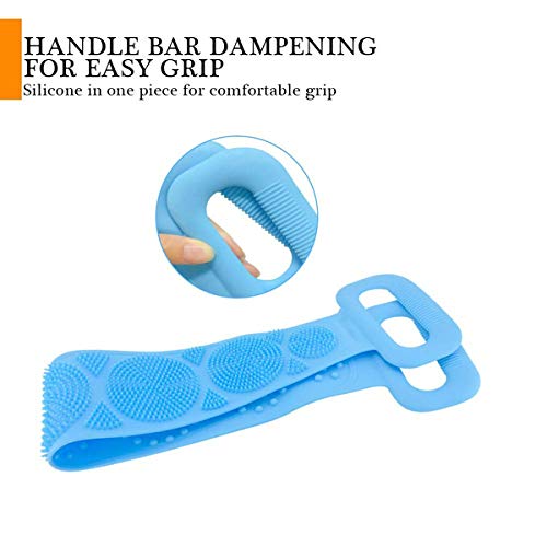 K Kudos Silicone Body Scrubber - Dual-Side Exfoliating Brush for Deep Skin Cleaning & Massage - Perfect for Shower & Spa (2Pcs)