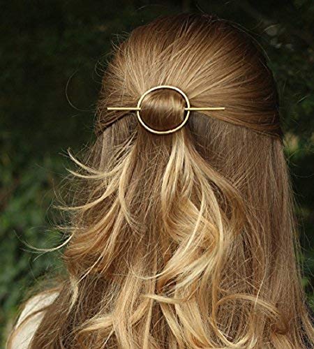 Vintage Gold Geometric Circle Hair Clips - Round Hoop Hair Accessories for Women & Girls | Perfect for Parties, Weddings & Everyday Style