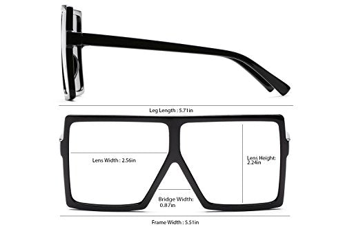 Stylish Set of 2 Oversized Sunglasses for Women & Men - UV Protection Fashion Shades - Perfect for Beach, Driving & Outdoor Activities
