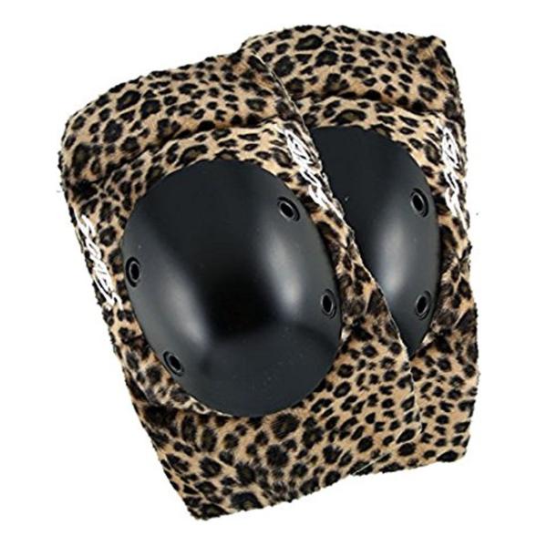 Smith Scabs Elbow Pads - Brown Leopard Print Protective Gear for Skateboarding, BMX & Extreme Sports - Durable Elbow Guards for Adults & Teens