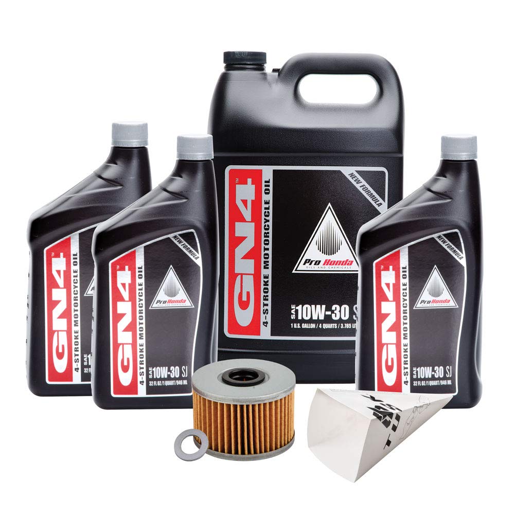 Tusk 4-Stroke Engine & DCT Oil Change Kit - Pro-Honda GN4 10W-30 Motor Oil for Honda Pioneer 1000-5 (2016-2022) | ATV & UTV Maintenance, Off-Road Vehicle Service, Dirt Bike Oil Replacement