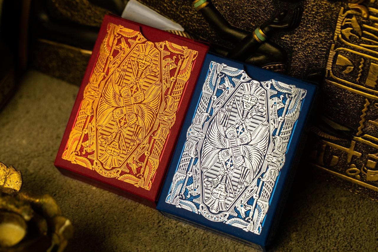 Gods of Egypt Playing Cards - Red Ochre Edition | Premium Egyptian Mythology Themed Deck for Card Games, Magic Tricks & Collectors