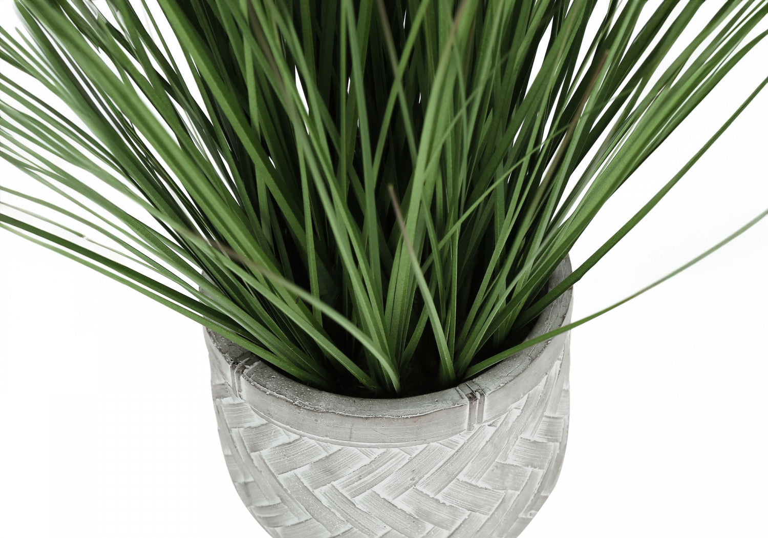 21 Pack Artificial Grass Plants in 4 White Pots - Realistic Fake Greenery for Home Office Decor, Indoor Outdoor Tabletop Centerpiece