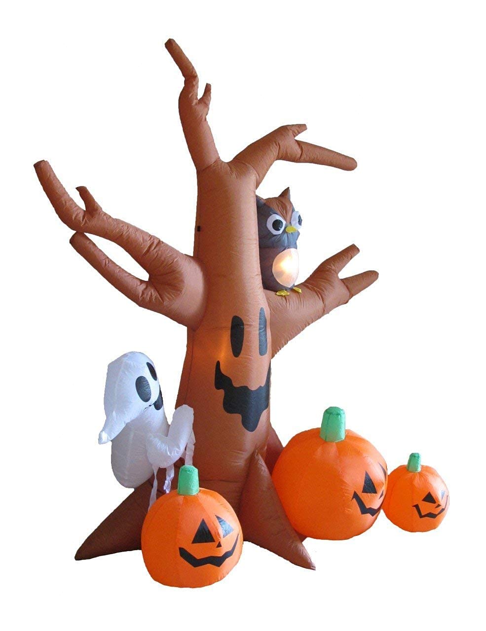 Halloween Party Decorations Bundle - 6FT Inflatable Monster Hand with Eyeball & 8FT Dead Tree with Owl Ghost and Pumpkins - Indoor/Outdoor LED Lighted Decor for Halloween Yard, Haunted House, and Spooky Party Themes