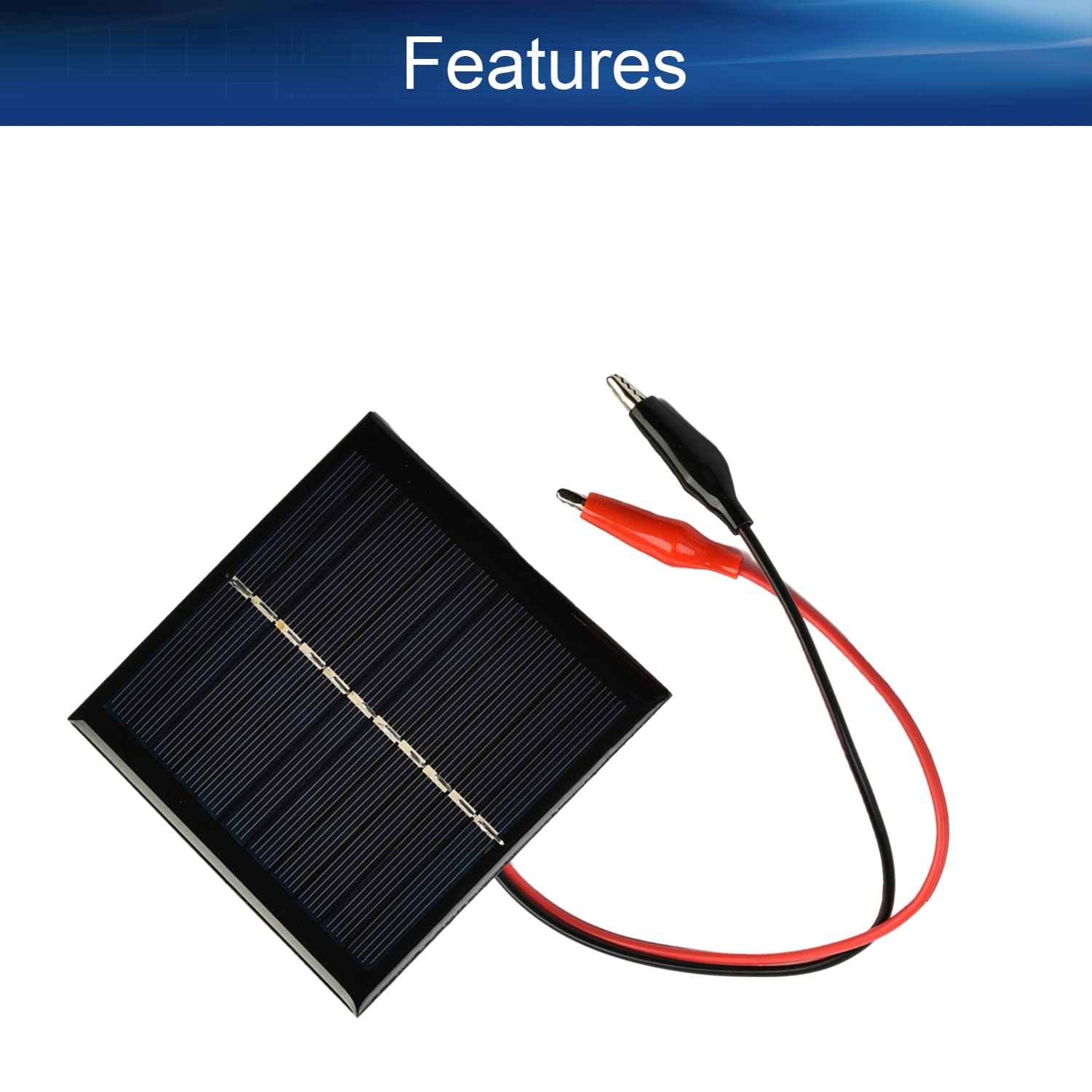 5.5V 1W Mini Solar Panel - Polycrystalline Solar Cell for DIY Projects, Light Electric Toys & Solar Chargers (95x95mm) - Perfect for Outdoor, Science Experiments & Renewable Energy Education
