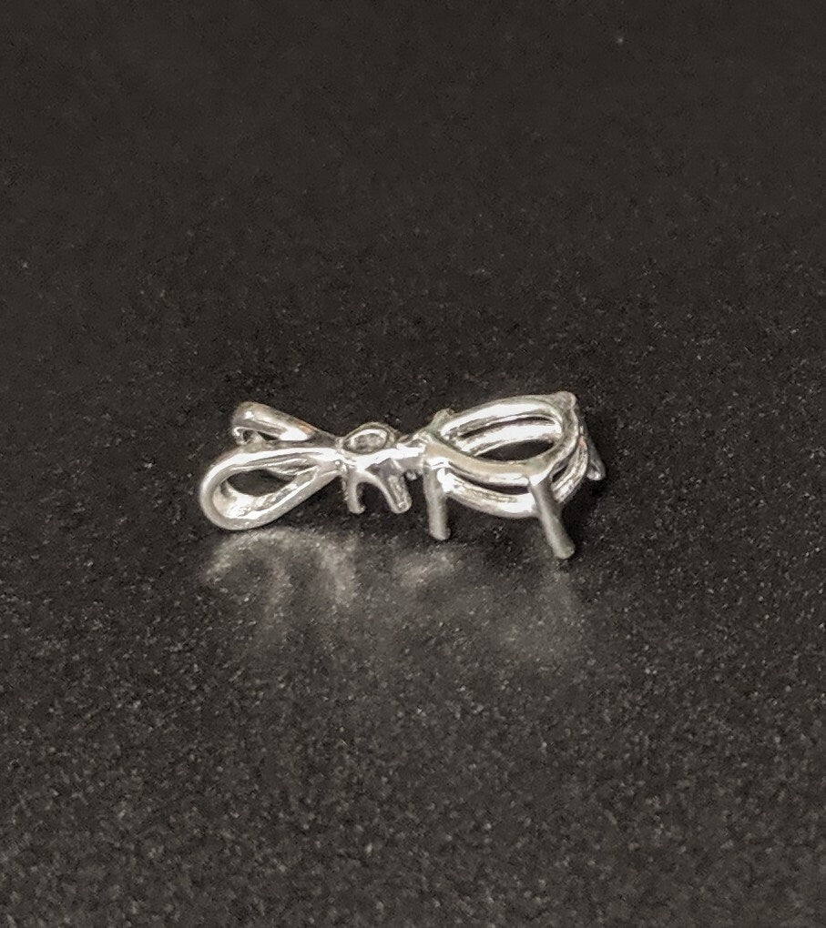 Solid Sterling Silver or 14kt Gold 7x5mm Pear Cut Pendant with Accent Setting - Handcrafted in USA | Perfect for Necklaces, Gifts & Special Occasions