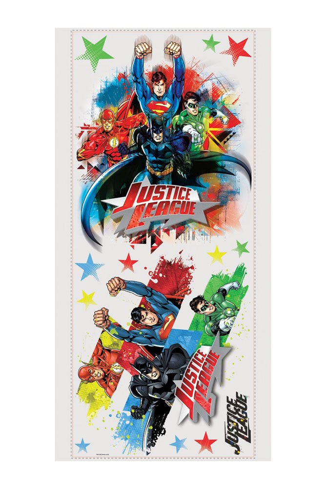 Justice League Peel and Stick Giant Wall Decals - Batman, Superman, Wonder Woman Superhero Room Decor - Easy to Apply & Remove Wall Stickers for Kids Bedroom, Playroom, Dorm (RMK2165GM)