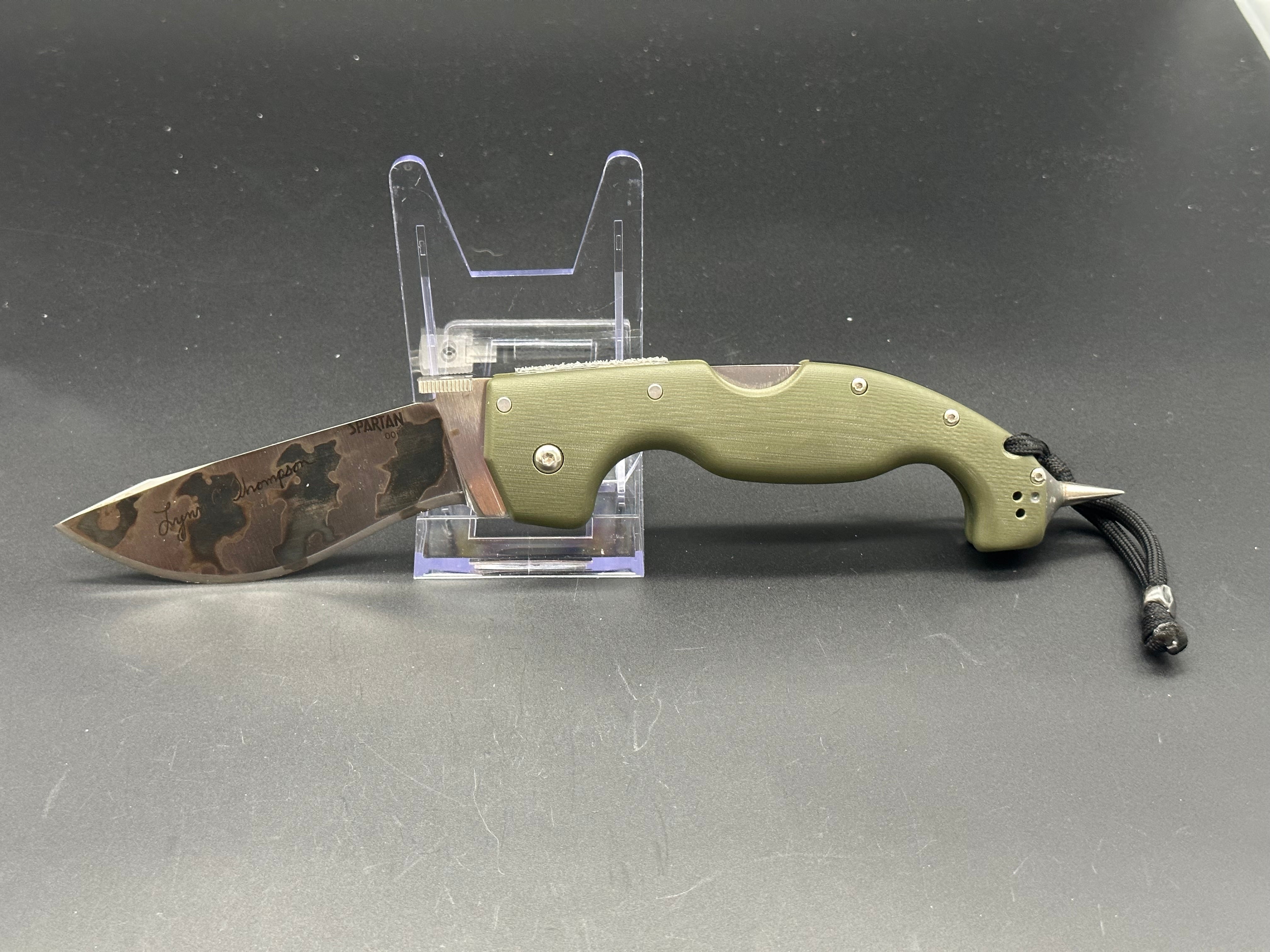 Cold Steel Spartan Limited Edition Knife - Tactical Folding Knife for Outdoor, Camping & Survival - High Carbon Stainless Steel Blade with Secure Lock