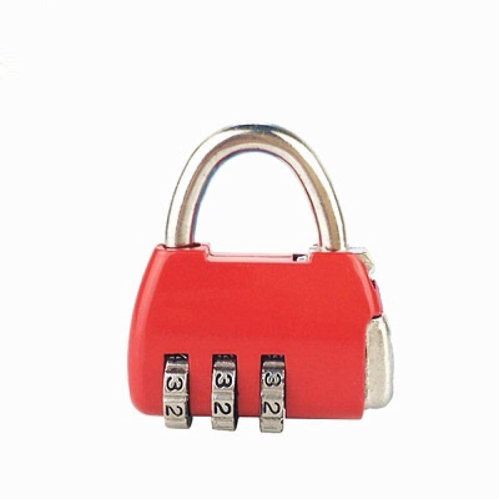 3-Digit Combination Padlock - Resettable Anti-Theft Travel Lock for Backpacks, Suitcases & Luggage (Red) | Perfect for Travel, Gym Bags & School Lockers