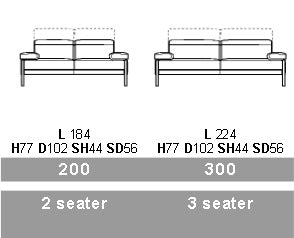 Nicoletti Italo Off-White Genuine Leather Sofa 85