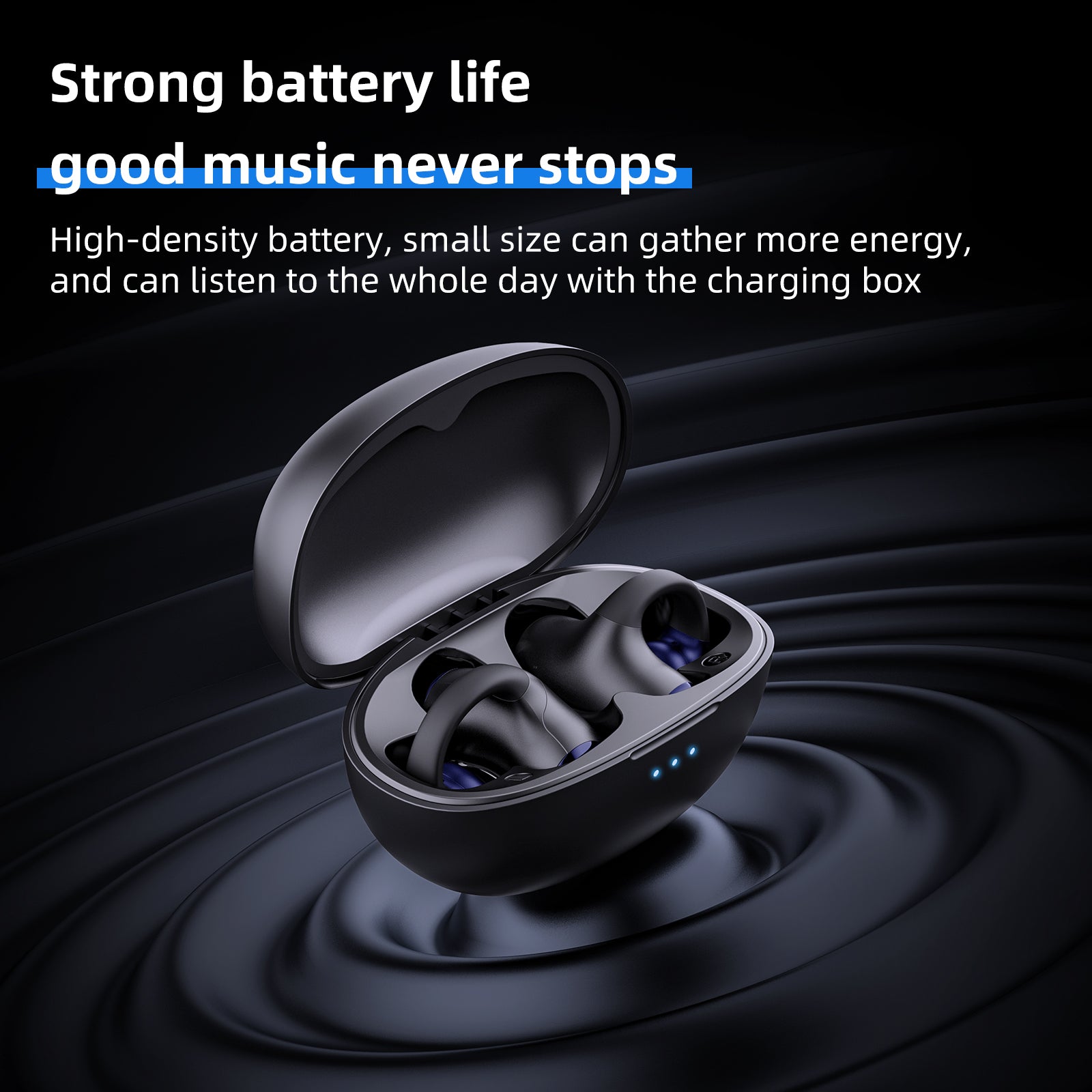 ONIKUMA T306 TWS Clip-On Bluetooth Headphones, BT 5.3 Wireless Earbuds with Stereo HIFI Sound - Perfect for Running, Gym Workouts & Outdoor Activities