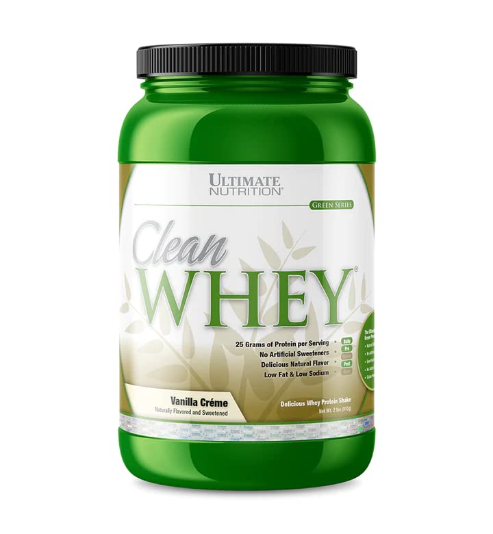 Ultimate Nutrition Clean Whey Protein Powder - Vanilla Crème Flavor | High-Quality Whey Isolate for Muscle Recovery & Growth | Perfect for Post-Workout Shakes, Smoothies & Healthy Breakfasts