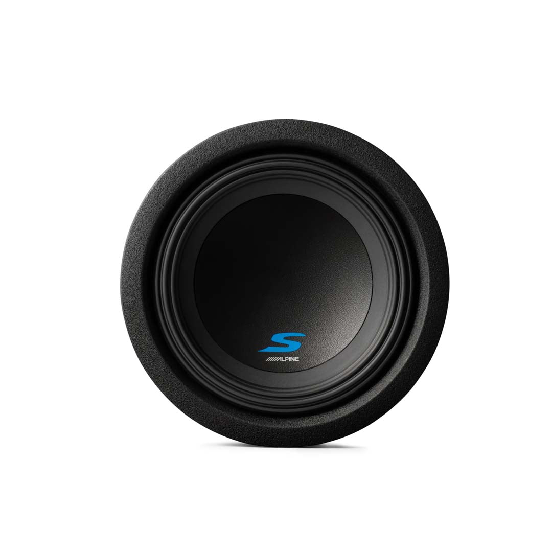 Alpine S-Series S-W8D4 8-Inch Dual 4 Ohm Voice Coil 900W Car Subwoofer - Powerful Bass for Car Audio Systems, Home Theater & Music Enthusiasts