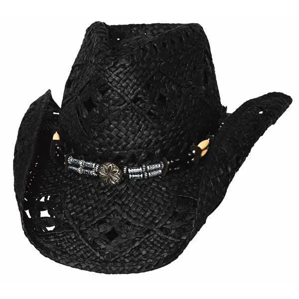 Bullhide All Summer Long Straw Cowgirl Hat - Western Style Sun Hat for Women, Breathable & Lightweight - Perfect for Rodeo, Beach, and Outdoor Adventures