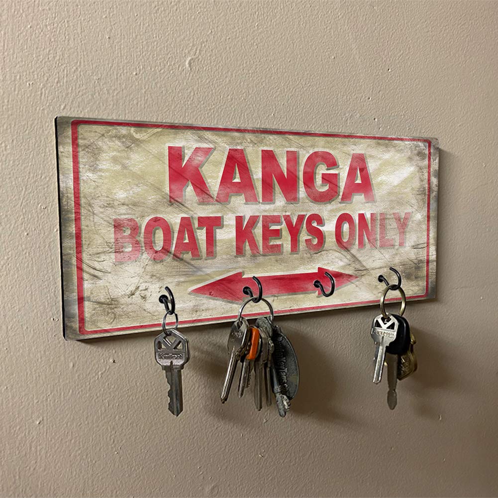 Brotherhood Moomba Kanga Boat Key Holder - Wall Mount Key Organizer Rack with Decorative Hooks for Home, Garage & Marine Use - Perfect for Boat Keys, House Keys & Key Rings Storage