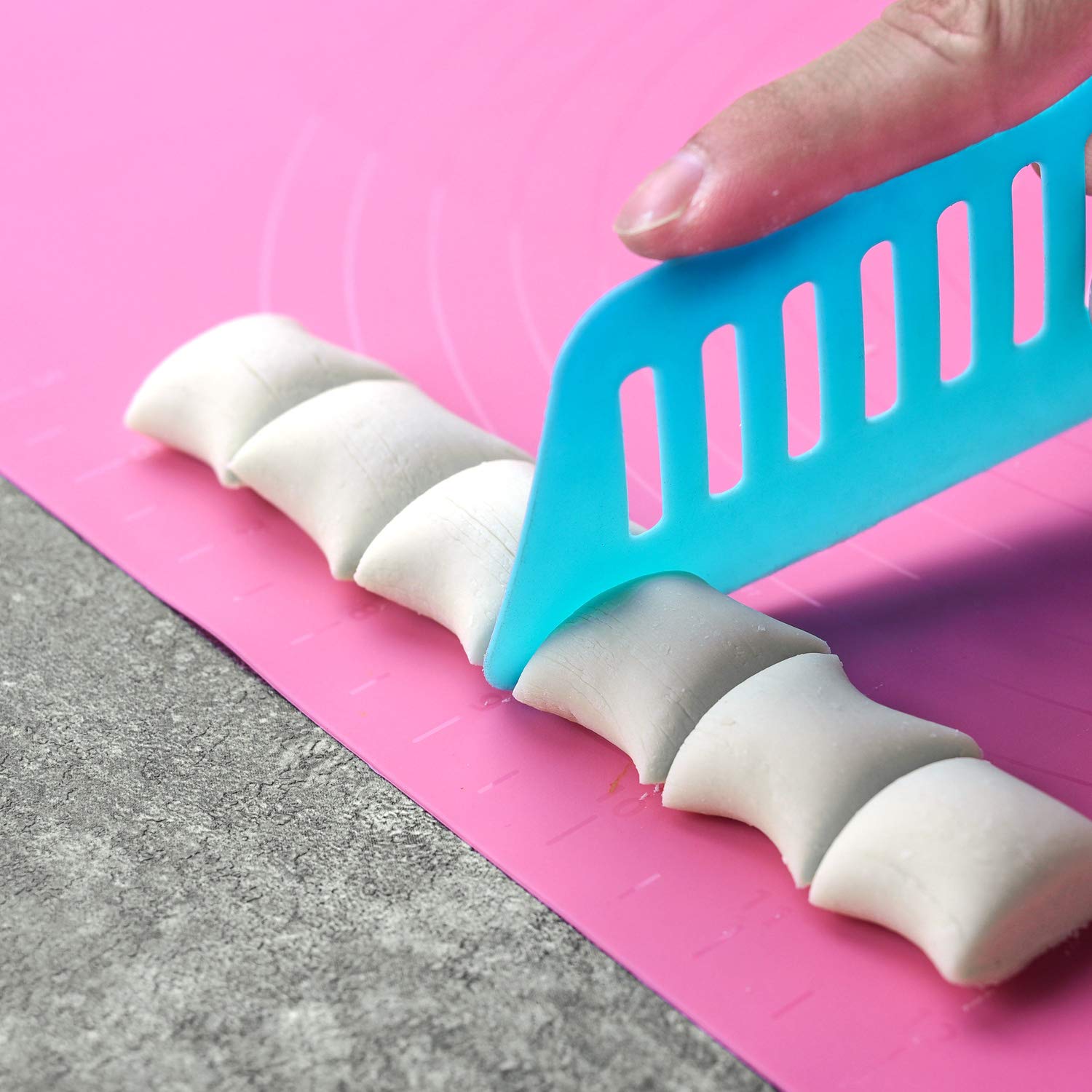 Extra Large Non-Stick Silicone Baking Mat for Rolling Dough, Pastry Making & Countertop Protection - Measurement Markings Included - Perfect for Fondant, Pie Crust & Cutting Table (XL Pink) - Ideal for Home Bakers & Professional Kitchens
