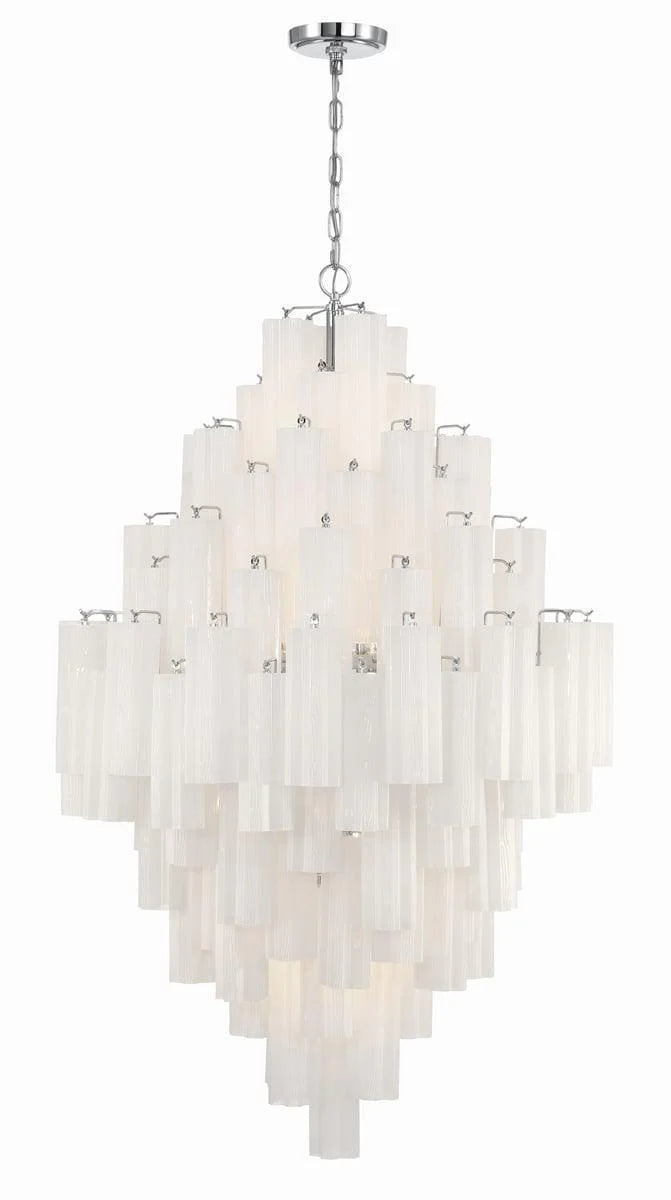 Addis Diamond Chandelier 49 Inch Height - Modern Crystal Ceiling Light Fixture for Dining Room, Living Room, Bedroom & Entryway