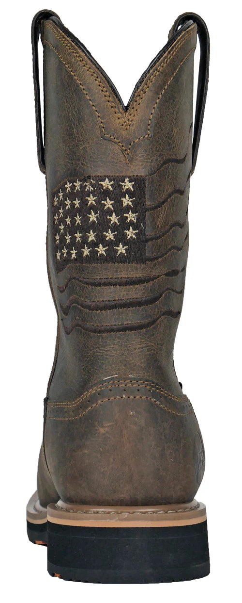 Rushmore Brown Composite Toe Work Boots - Lightweight Safety Shoes for Men, OSHA & ASTM F2413 Compliant - Perfect for Construction, Warehouse & Outdoor Work