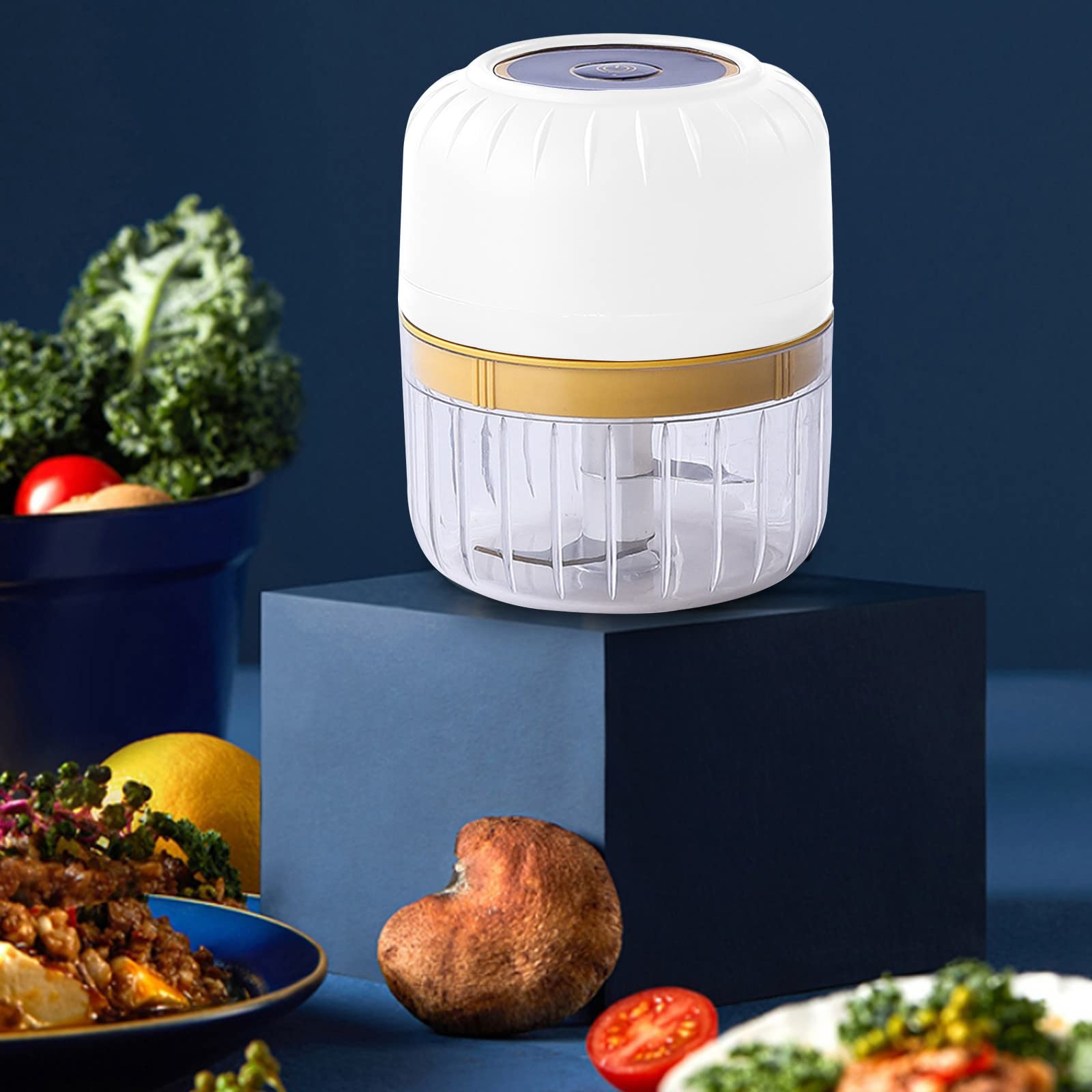 100ml Baby Food Maker - Electric Baby Food Processor & Mini Food Chopper for Garlic, Veggies, Dicing, Mincing & Puree - Wireless Portable Grinder & Baby Food Mills (White) - Perfect for Home Cooking, Travel & On-the-Go Parents