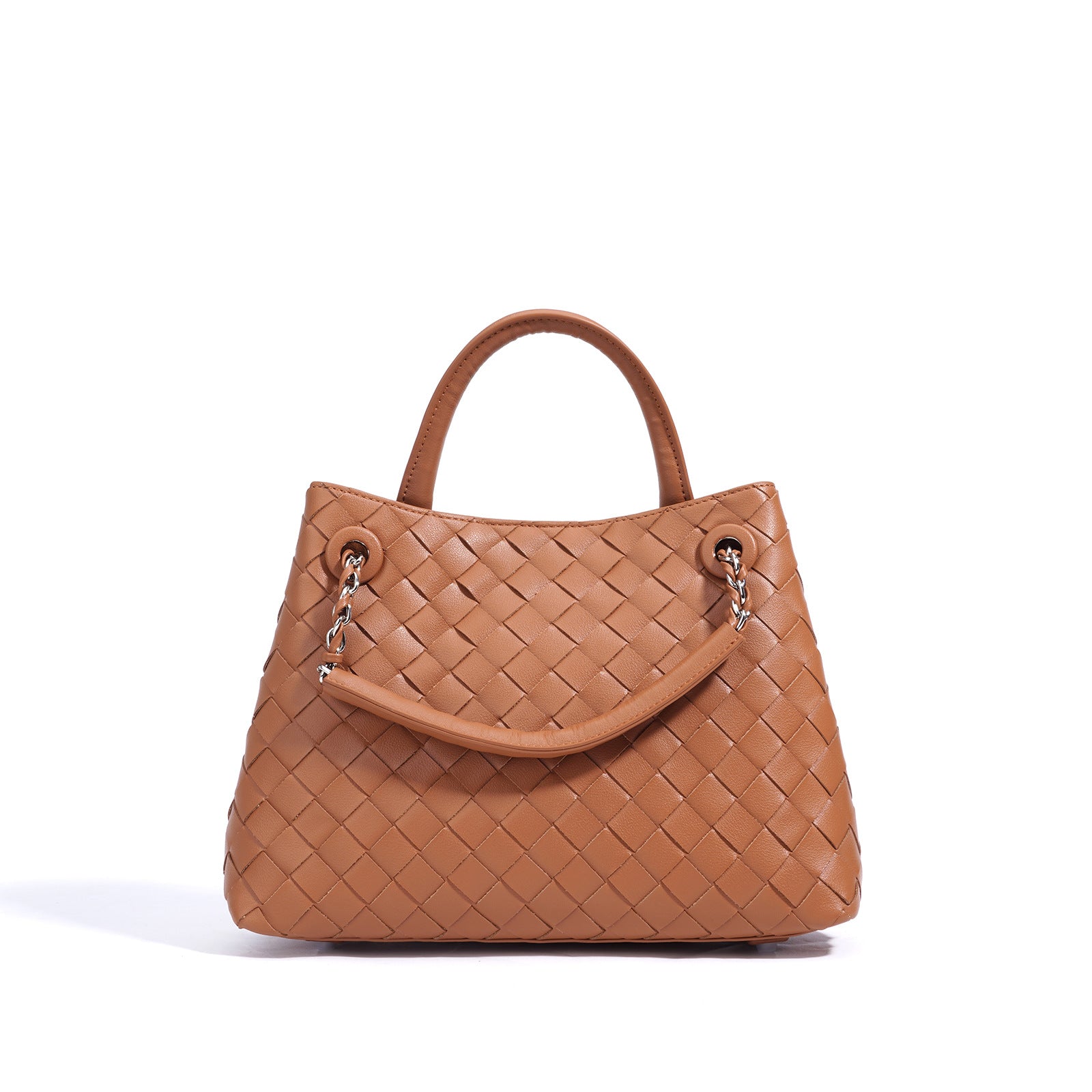 Stylish Woven Leather Crossbody Chain Bag for Women - Trendy Handbag Purse with Adjustable Strap - Perfect for Parties, Dating & Daily Use