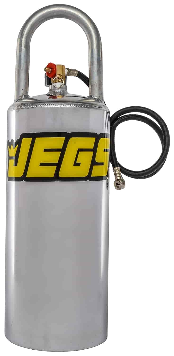 JEGS 3 Gallon Portable Aluminum Air Tank - 125 PSI Max Pressure with Gauge, 36