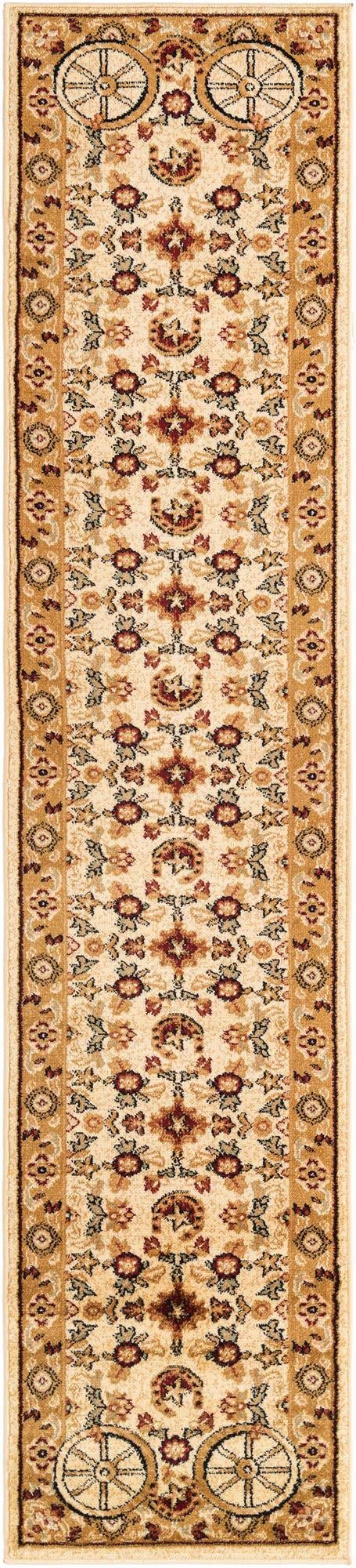 Rugs.com Pioneer Collection Ivory 10 Ft Runner Medium-Pile Rug - Hallway & Entryway Carpet for Home Decor | Durable Floor Mat for High Traffic Areas