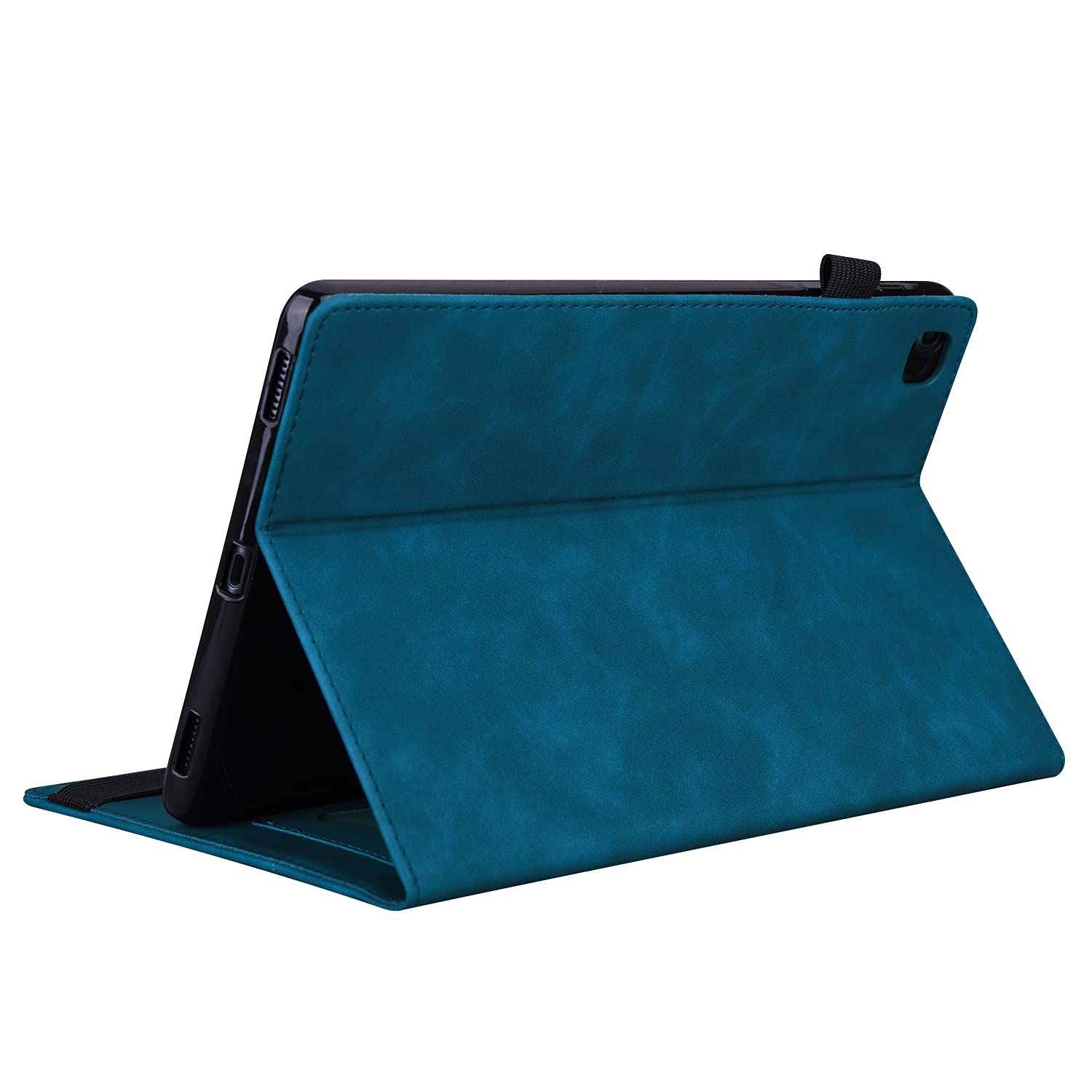 Premium PU Leather iPad 9.7 Case for iPad 5th/6th Gen (2018/2017) & iPad Air 2/Air - Multi-Angle Stand, Auto Sleep/Wake Smart Cover, Peacock Blue - Perfect for Work, Study & Travel