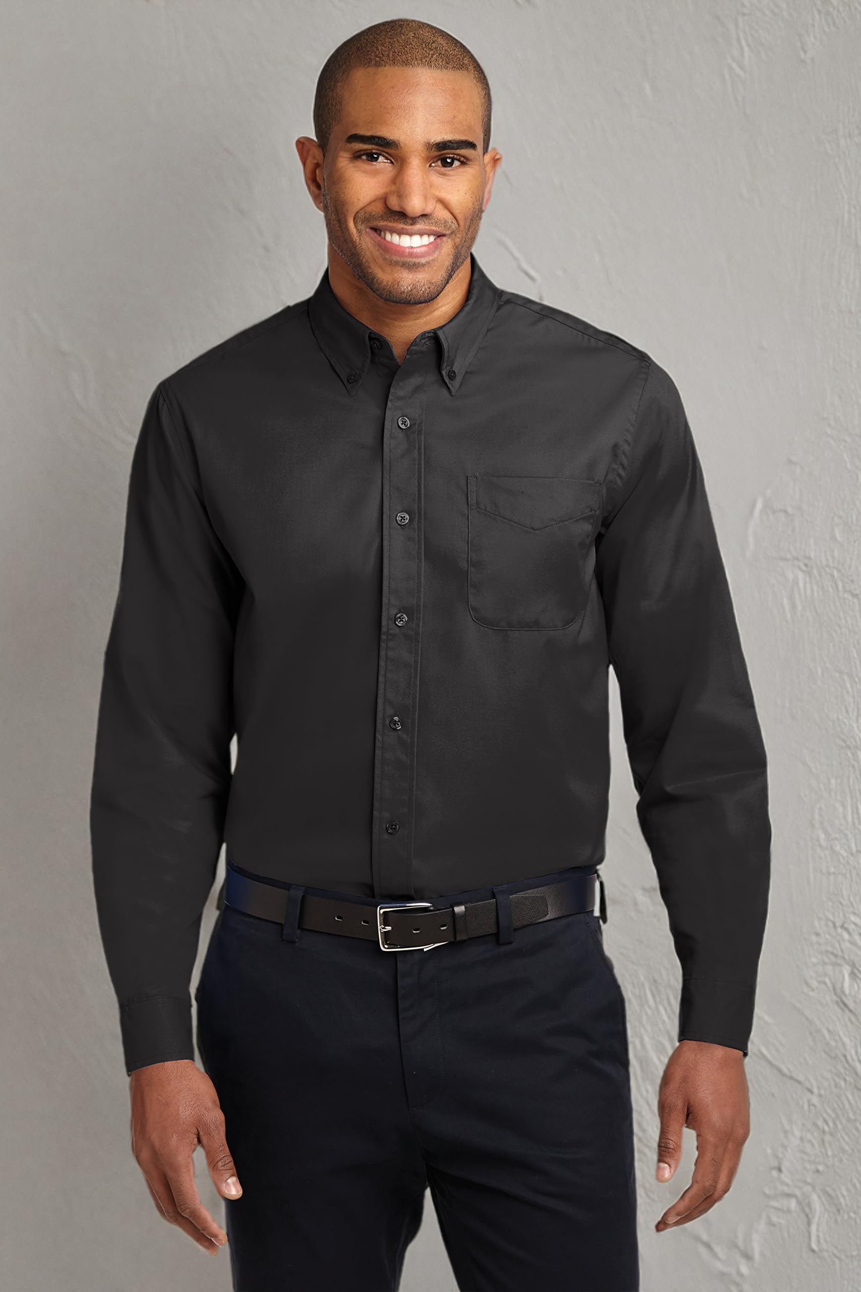 Port Authority Men's Tall Long Sleeve Easy Care Work Shirt - Comfortable Office & Casual Wear for Business Professionals