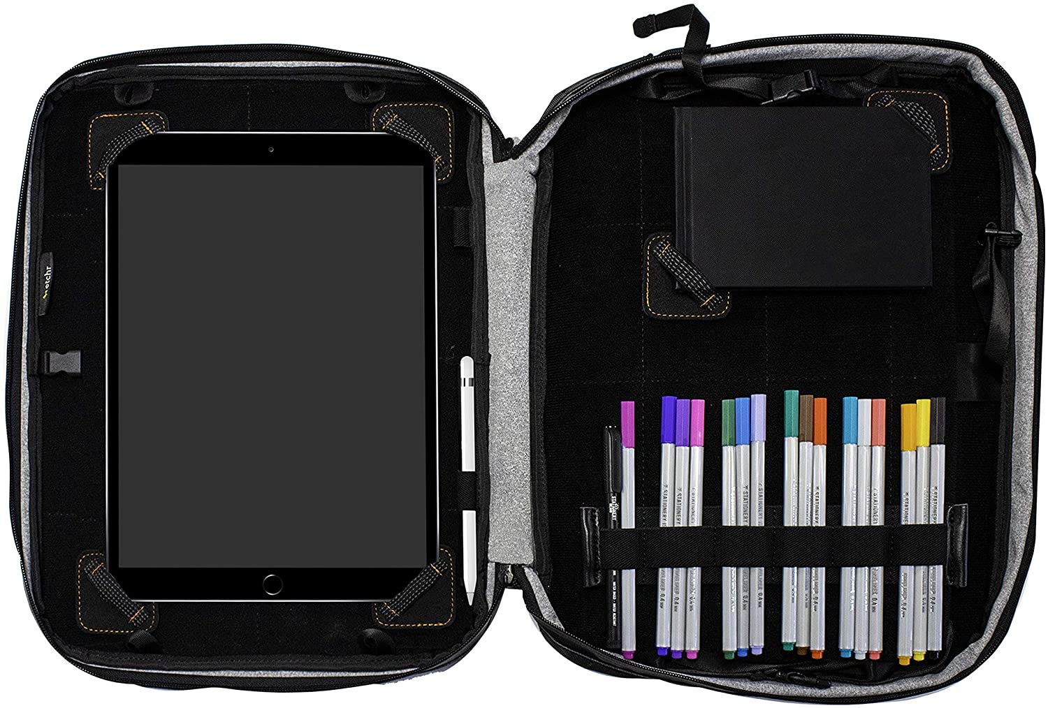 Etchr Art Satchel - Professional Waterproof Artist Backpack with Tripod Holder for Sketchbooks, Paints & Drawing Supplies | Perfect for Outdoor Painting, Urban Sketching & Travel Art Kits