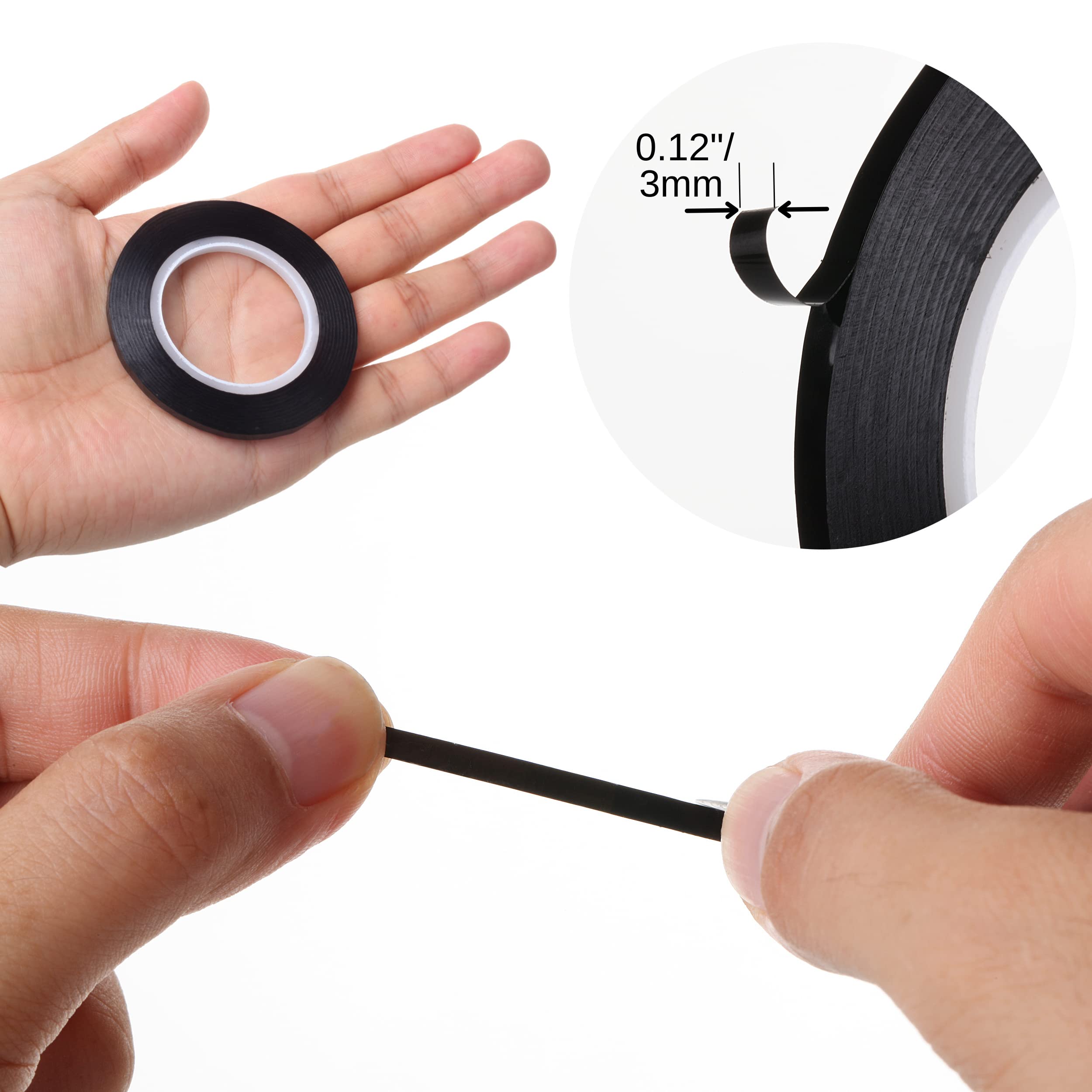 Mr. Pen Whiteboard Tape - 12 Pack Black Thin Dry Erase Board Tape for Whiteboards, Charts & Grids - Perfect for Office, Classroom & Home Use - Whiteboard Accessories & Striping Tape