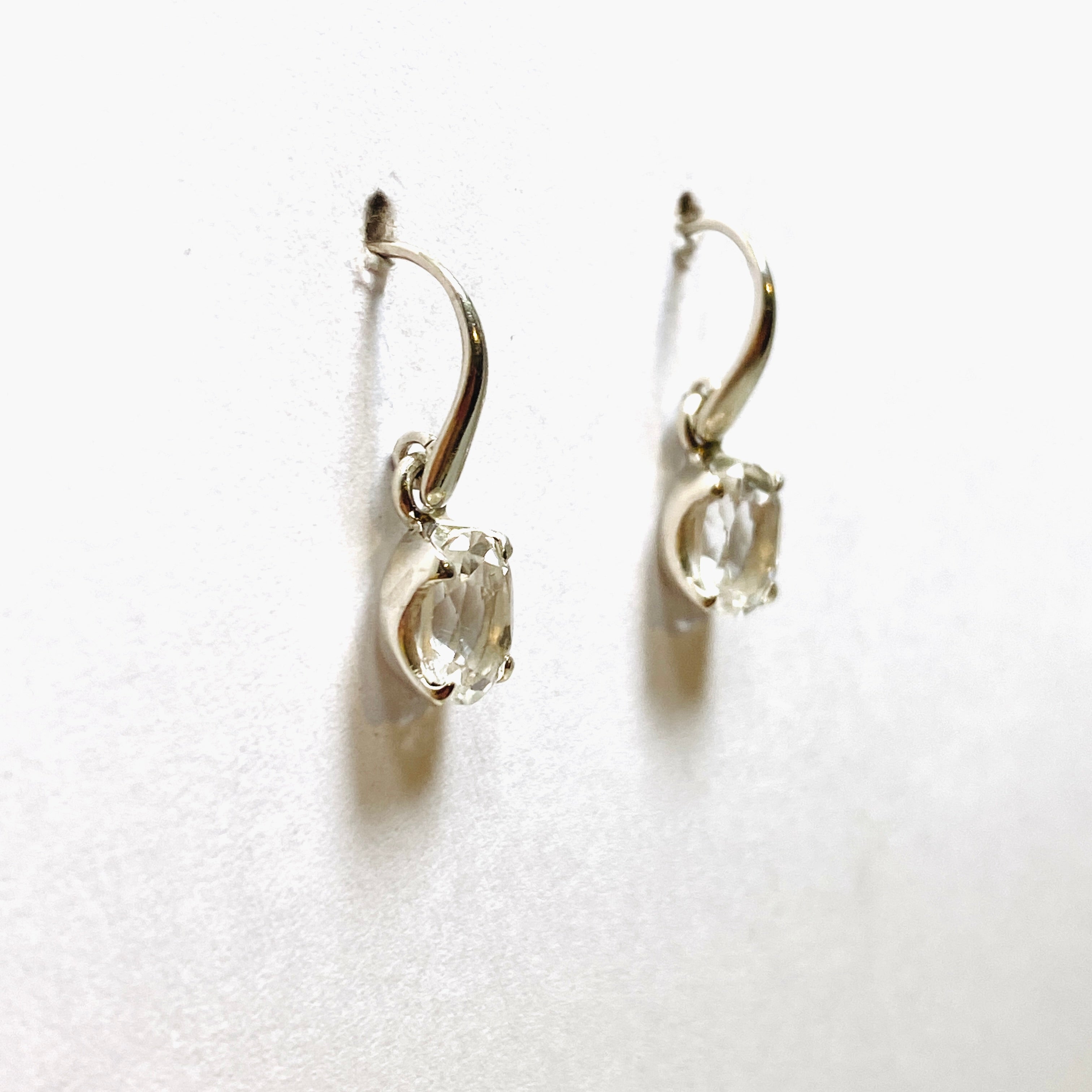 Clear Quartz Oval Faceted Earrings for Women - Elegant Crystal Stud Earrings for Everyday Wear & Special Occasions | PEGJ214