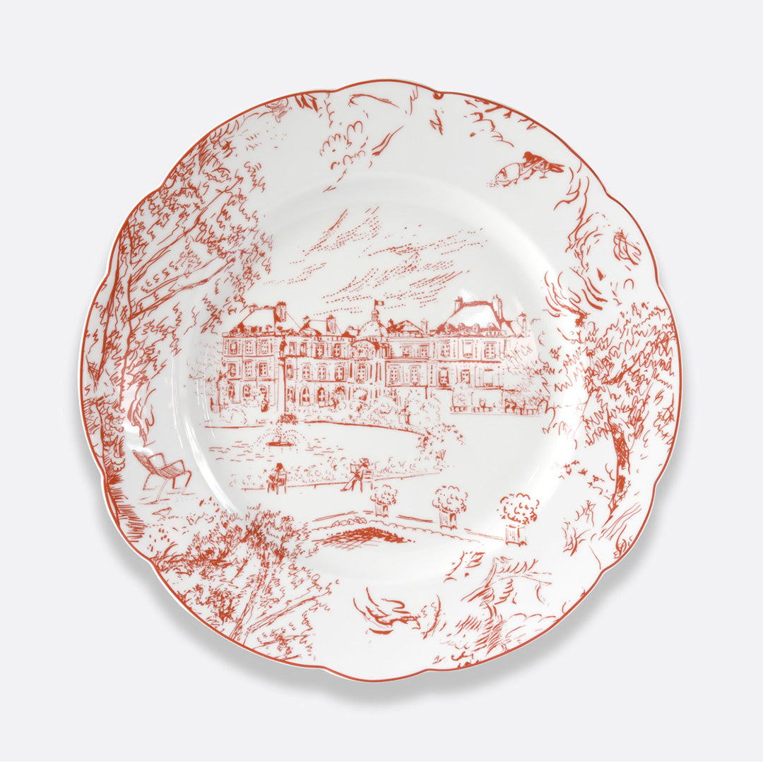 Elegant Tout Paris Dinner Plates Set of 6 - Premium Porcelain Plates for Fine Dining, Dinner Parties & Home Decor | Dishwasher & Microwave Safe
