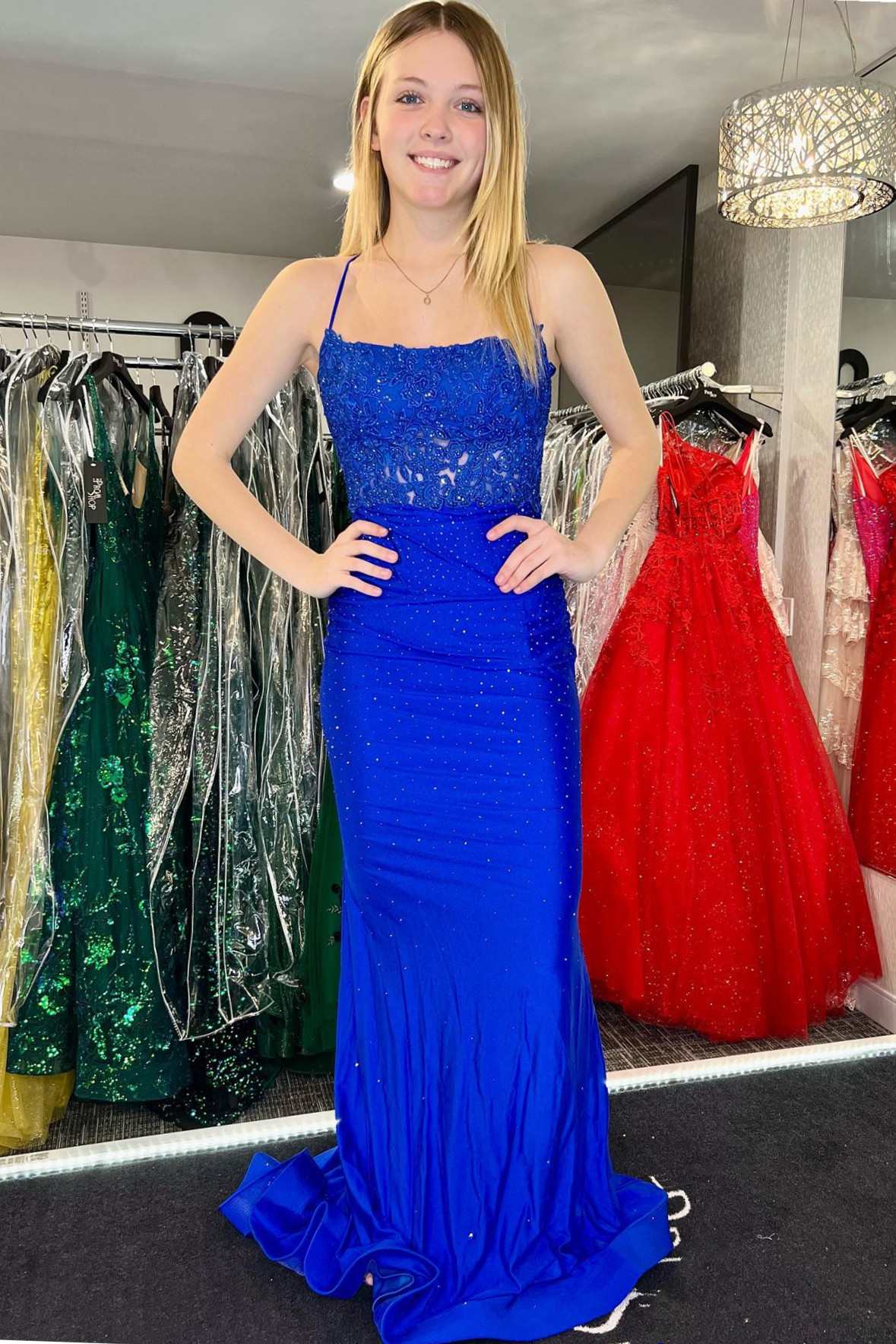 2025 Royal Blue Beaded Prom Dress with Lace Backless Design - Mermaid Long Formal Gown for Homecoming, Ball, and Evening Events