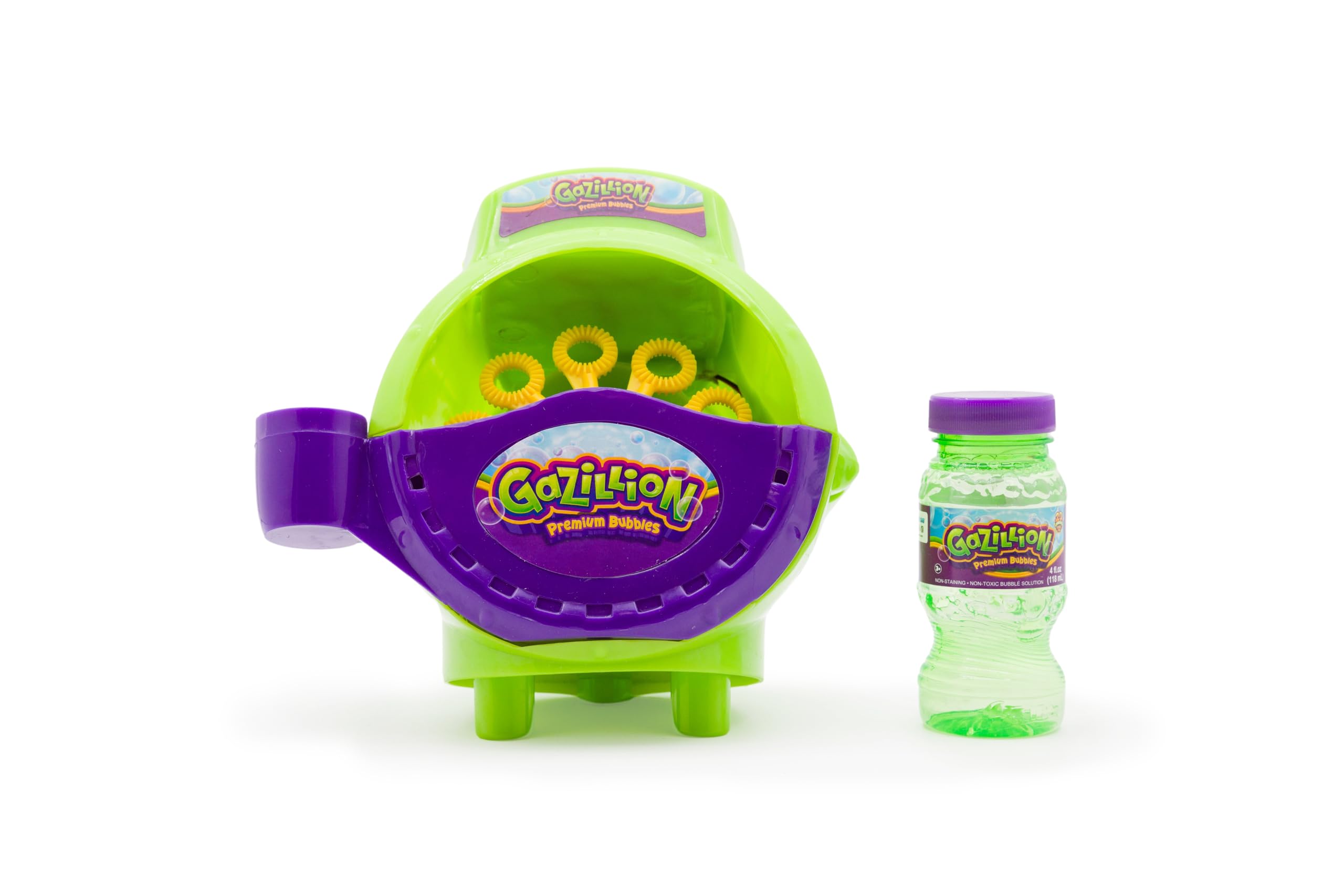 Gazillion Bubbles Hurricane Bubble Machine - Portable Bubble Blower for Kids with 4oz Solution - Outdoor Party & Backyard Fun Toy for Ages 3+ - Perfect for Birthday Parties, Park Play & Summer Activities