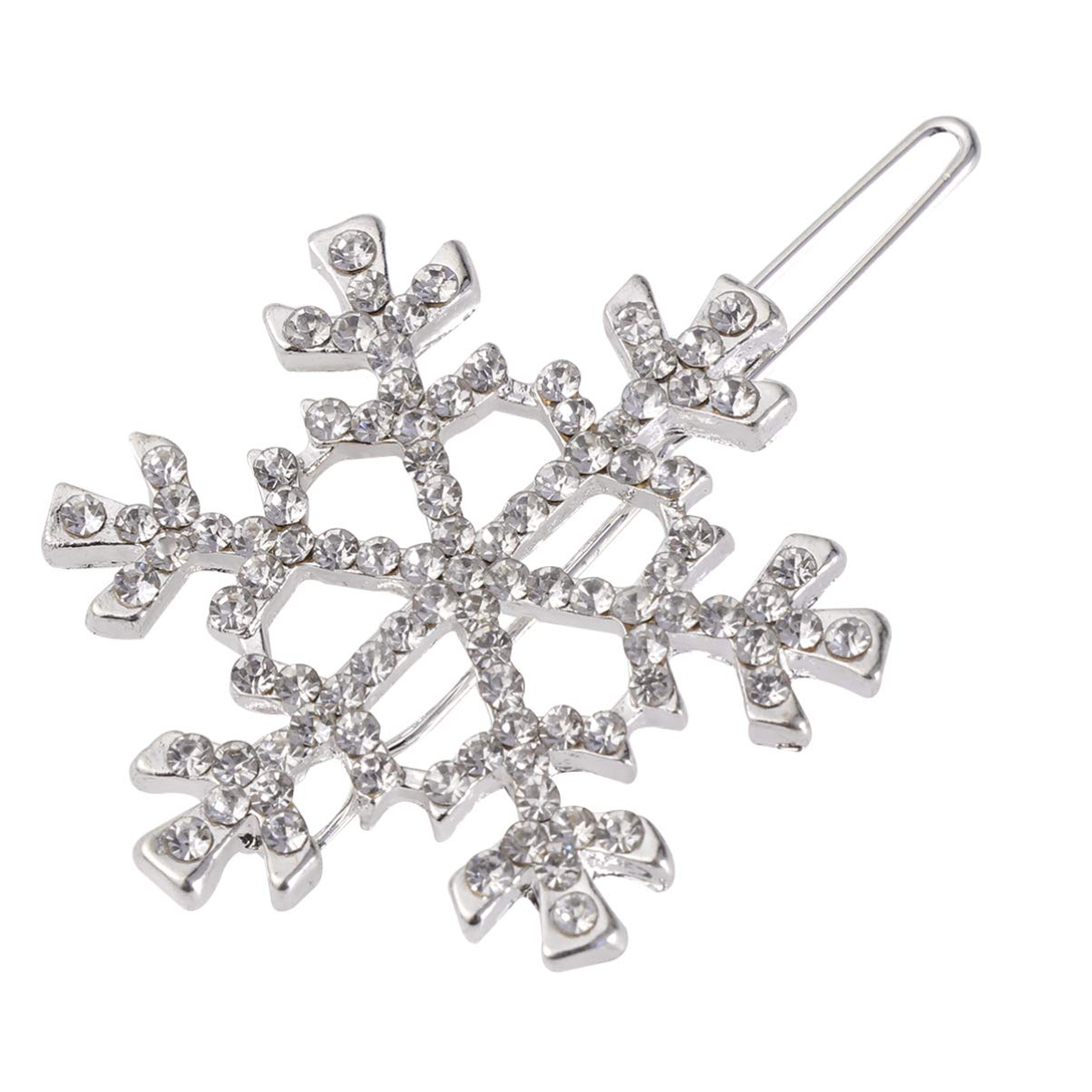 Beaupretty 6-Piece Rhinestone Snowflake Hair Clips - Silver Winter Wedding Hairpins & Bobby Pins for Women & Girls | Christmas Party, Bridal, and Holiday Hair Accessories