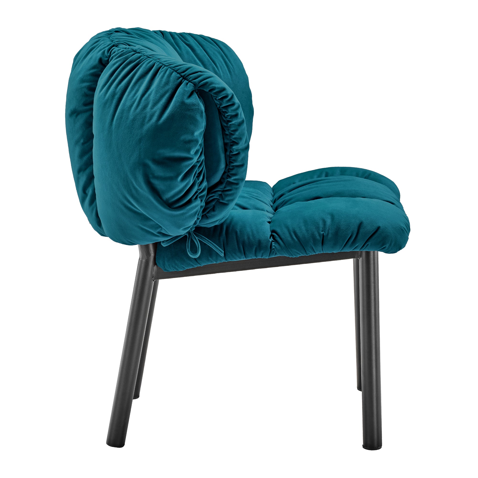 Velvet Dining Side Chair - 1 PC Upholstered Accent Chair in Red or Green - Perfect for Kitchen, Dining Room, or Home Office Seating
