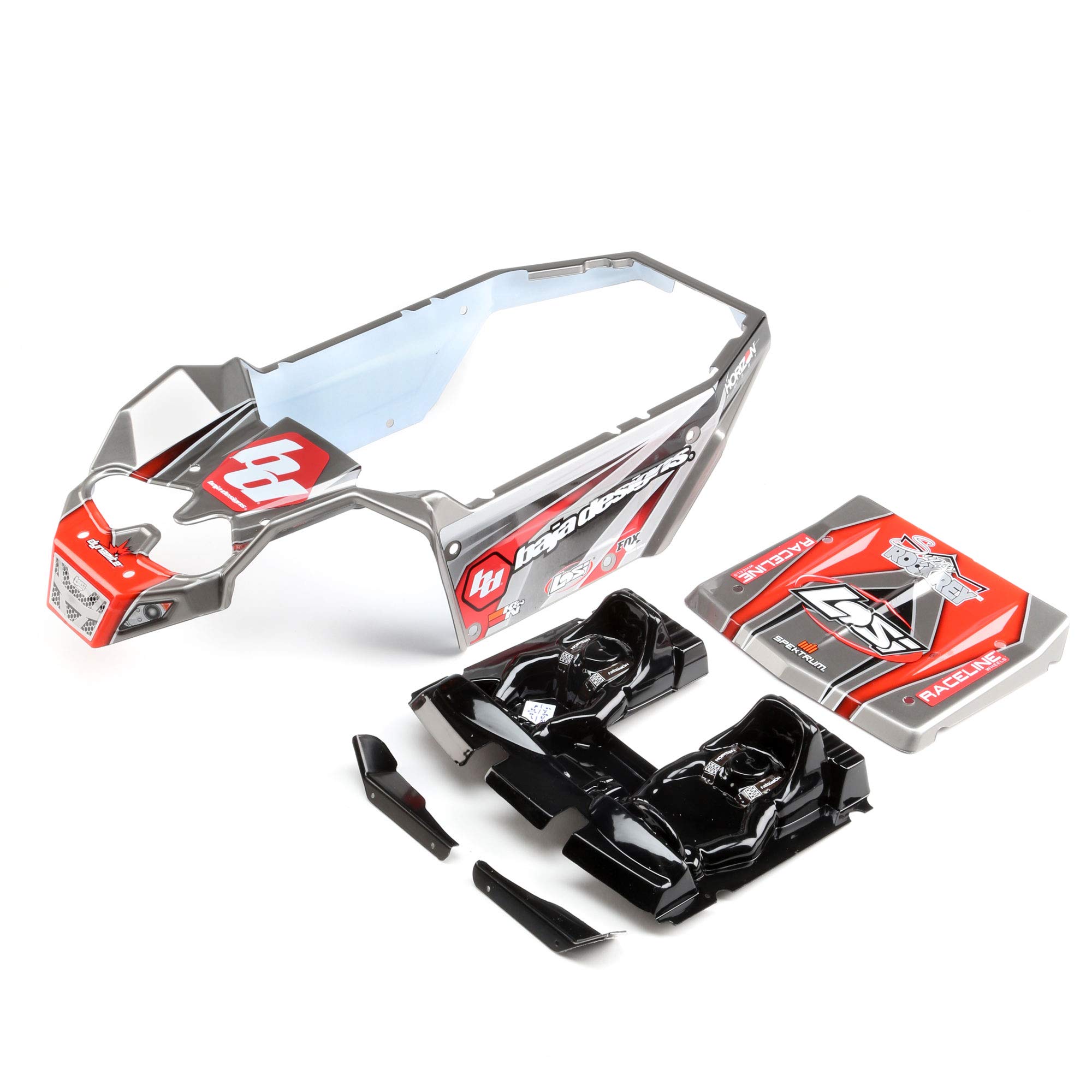 Losi Baja Designs SuperRockRey LOS250036 Car Body Set with Wings & Decals - Upgrade for RC Rock Crawlers & Off-Road Trucks