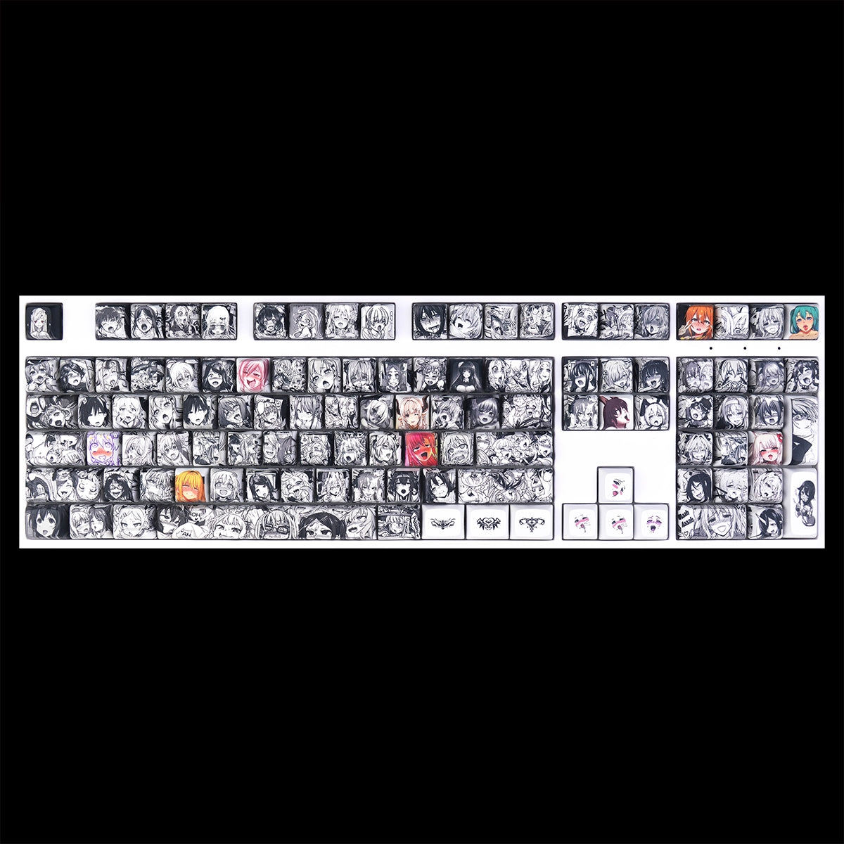 Anime Girl Keycap Set - Sublimation PBT Mechanical Keyboard Keycaps for Custom Gaming & Typing - Perfect for Anime Fans & PC Enthusiasts - Use for Gaming, Typing, and Keyboard Customization