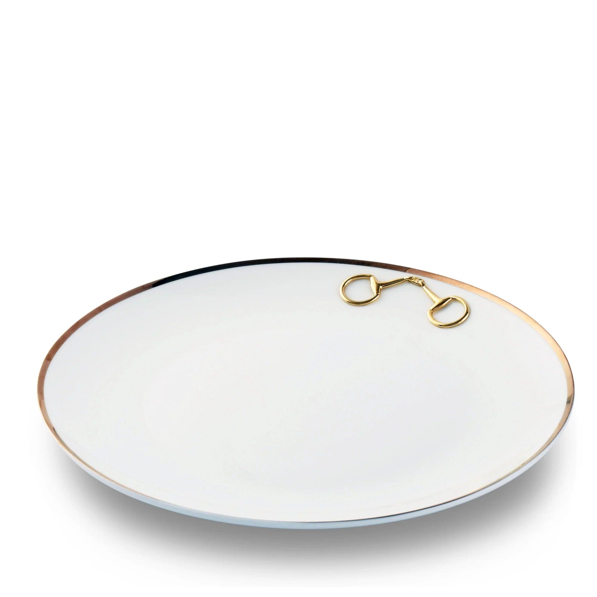 Premium Snaffle Bit Gold-Plated Dinner Plate - Elegant Tableware for Fine Dining, Weddings & Special Occasions