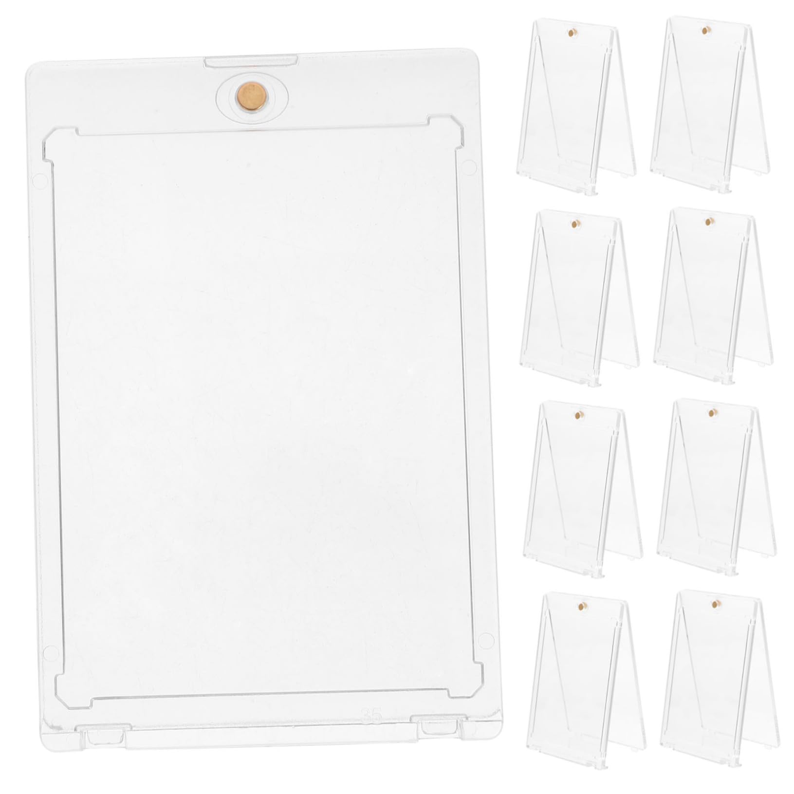 30 Pcs Hard Plastic Baseball Card Protectors - Trading Card Holder Display Case with Stand for Collectible Cards | Perfect for Sports Memorabilia, Gaming Cards & Home Decoration