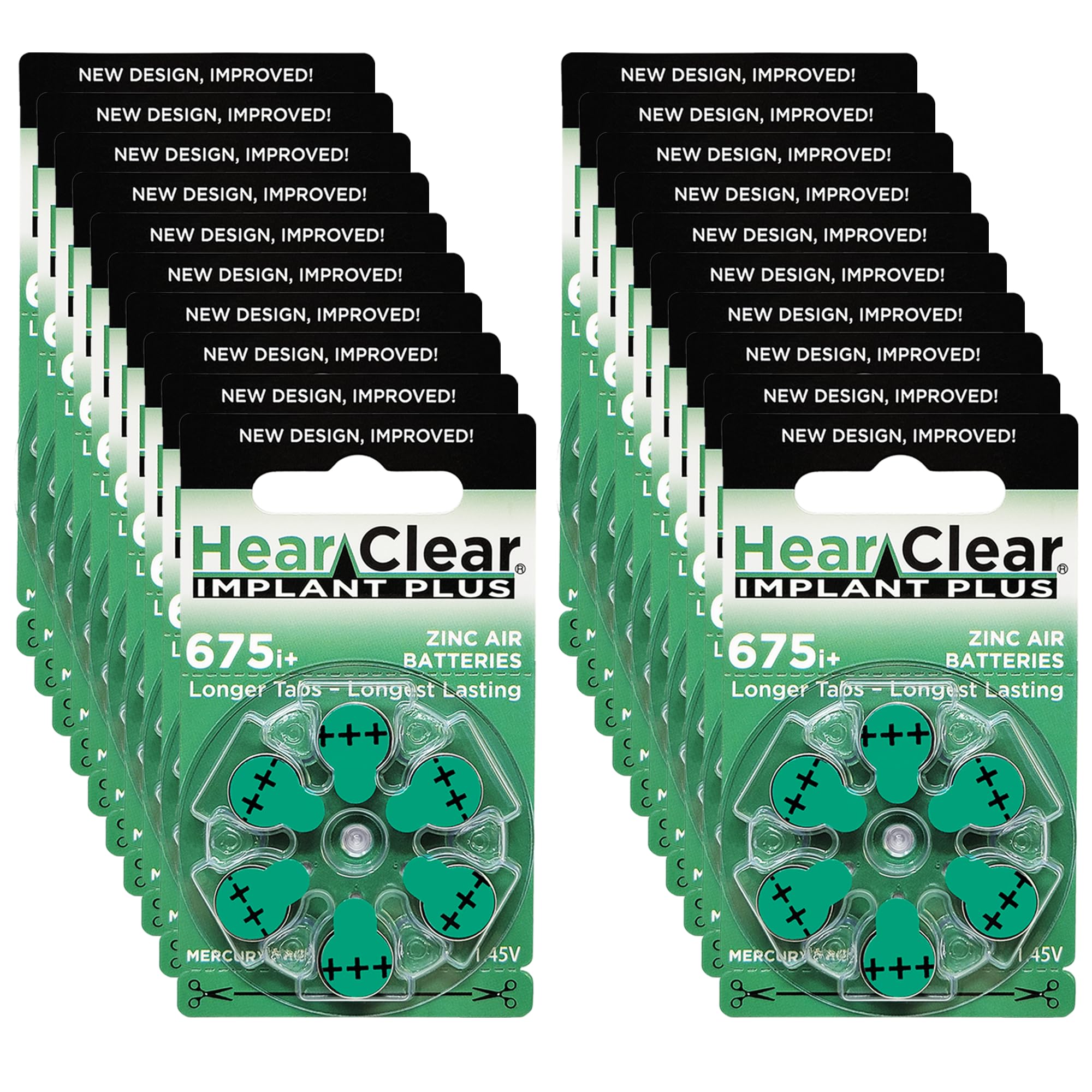 HearClear Size 675P Zinc-Air Cochlear Implant Hearing Aid Batteries (120 Pack) - Long Lasting Power for Hearing Devices - Perfect for Daily Use, Travel & Outdoor Activities