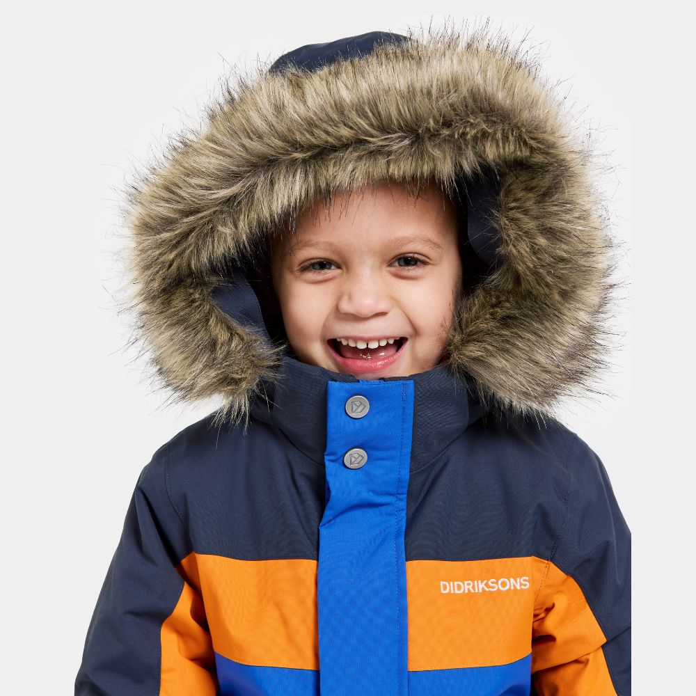 Didriksons Bjarven III Kids Snowsuit - Waterproof Winter Jacket & Pants Set for Boys & Girls, Caribbean Blue - Perfect for Snow Play, Skiing & Outdoor Winter Activities