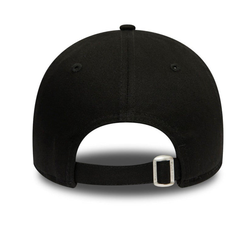 New York Yankees New Era 9Forty Essential All Black Baseball Cap for Women - Stylish Adjustable Hat for Baseball Games, Outdoor Sports & Casual Wear