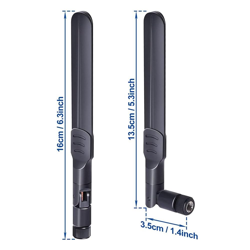High Gain 8dBi Dual Band WiFi Antenna with SMA Male Connector - 2G/3G/4G Compatible for Wireless Security Cameras, IP Cameras, Surveillance Systems & Truck Backup Cameras - Perfect for Home Security, Vehicle Monitoring & Remote Video Surveillance